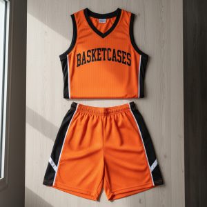 Custom Basketball Jerseys in orange and black